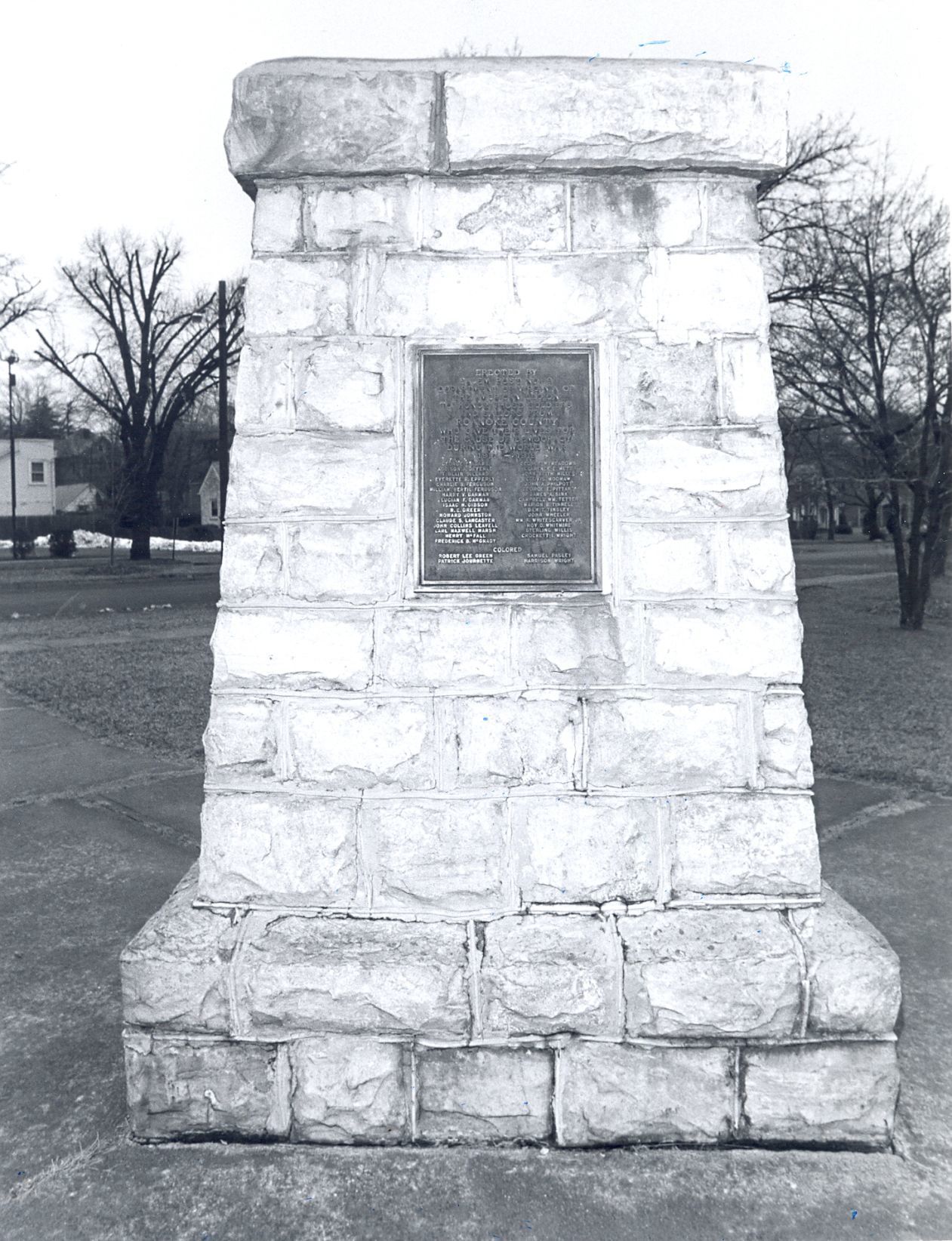 Roanoke County world war 1